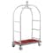 Global Industrial Silver Stainless Steel Bellman Cart Curved Uprights 6 Rubber Casters, 41-1/4L x 24W x 73H 985118SL - alternate 1